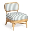 Dorine Mint Green Striped Accent Chair