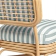 Dorine Mint Green Striped Accent Chair