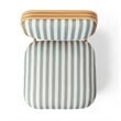 Dorine Mint Green Striped Accent Chair