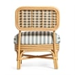 Dorine Mint Green Striped Accent Chair