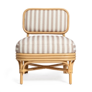 Dorine Khaki Striped Accent Chair