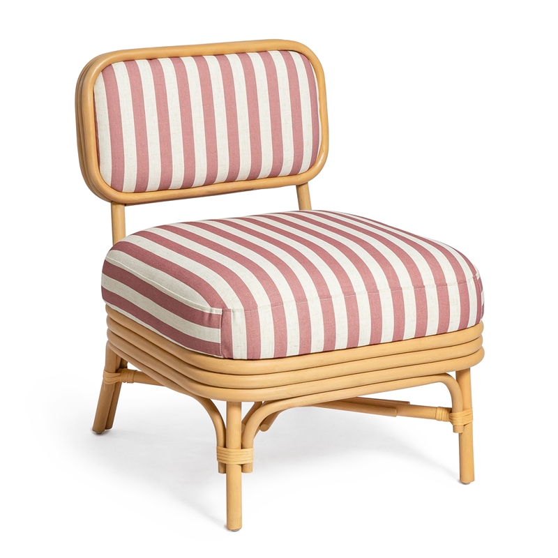 Dorine Cherry Striped Accent Chair