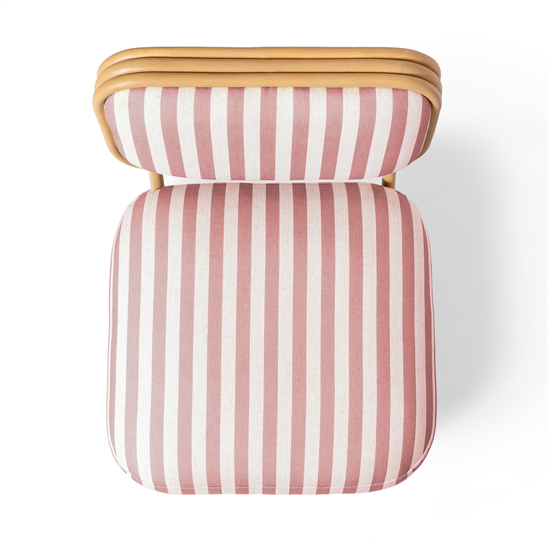 Dorine Cherry Striped Accent Chair