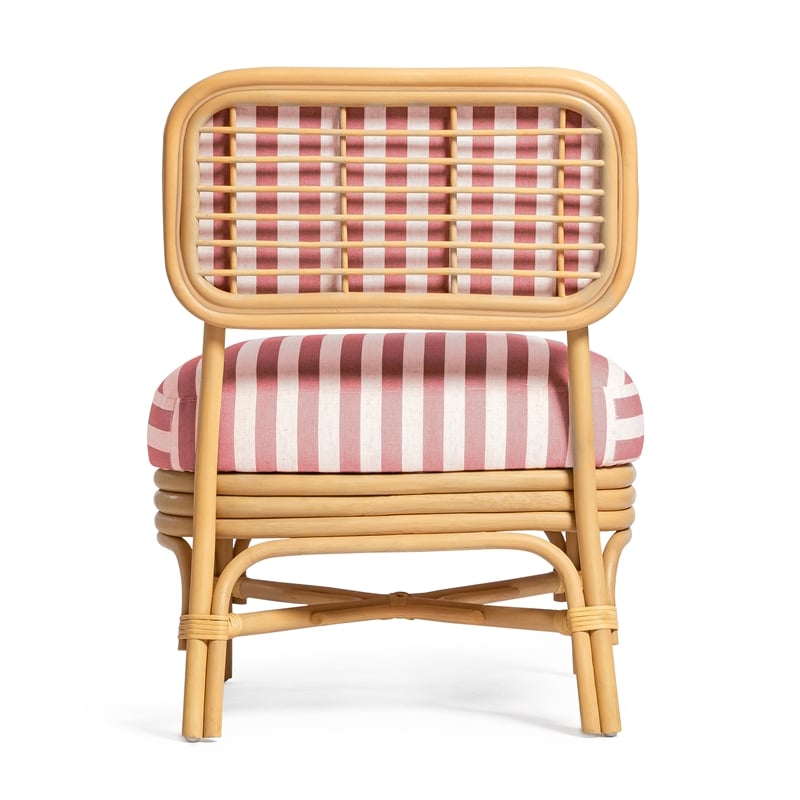 Dorine Cherry Striped Accent Chair