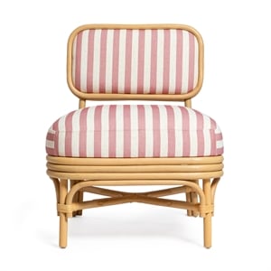 Dorine Cherry Striped Accent Chair