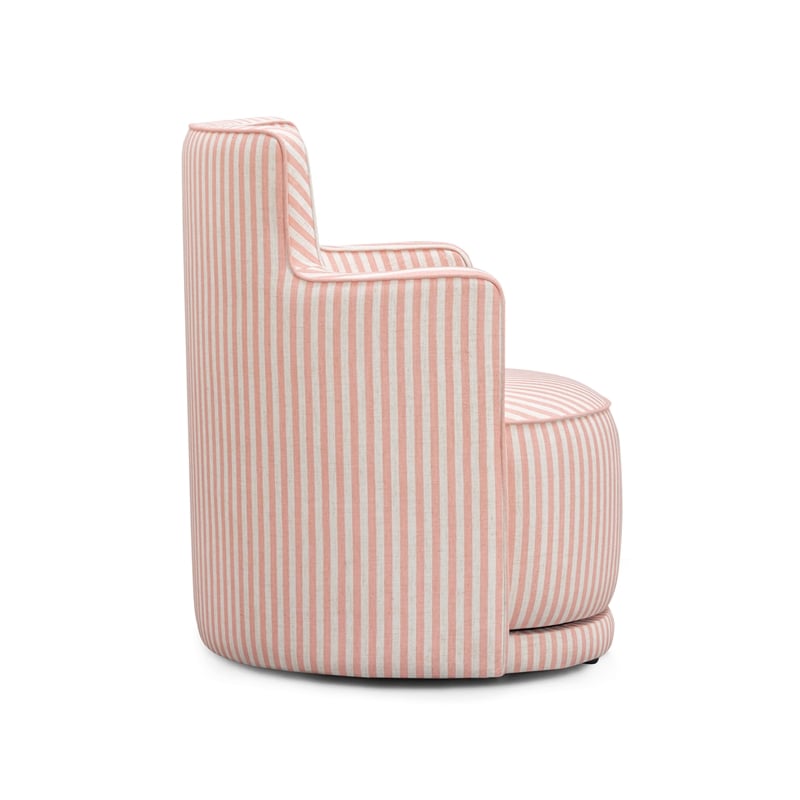 Passe Pink Striped Swivel Chair