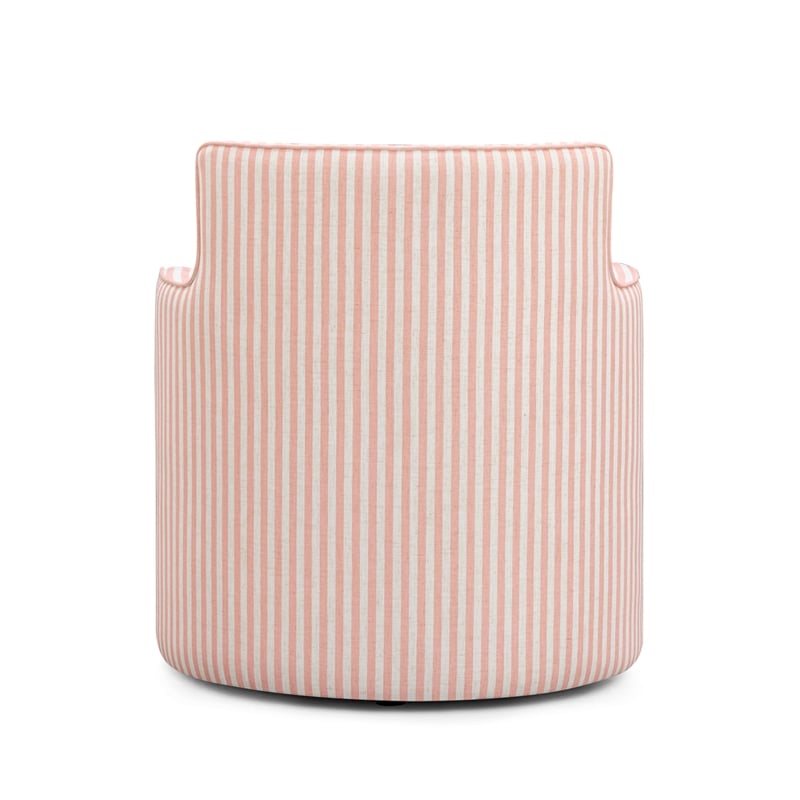 Passe Pink Striped Swivel Chair