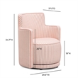Passe Pink Striped Swivel Chair