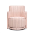Passe Pink Striped Swivel Chair