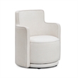 Passe Upcycled Cream Linen Swivel Chair