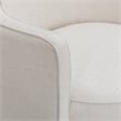 Passe Upcycled Cream Linen Swivel Chair