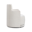 Passe Upcycled Cream Linen Swivel Chair