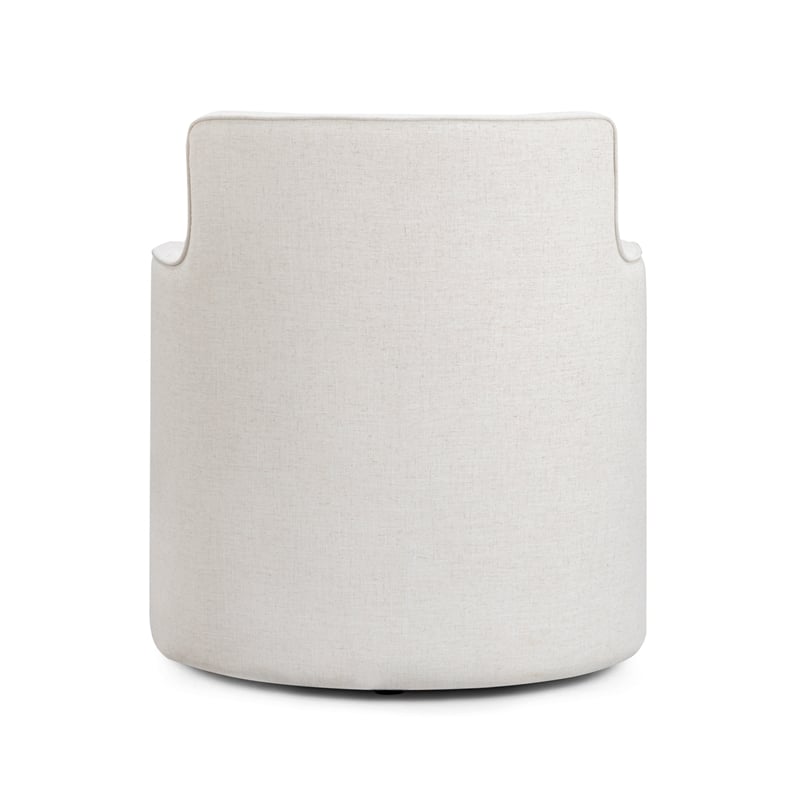 Passe Upcycled Cream Linen Swivel Chair