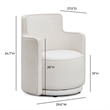 Passe Upcycled Cream Linen Swivel Chair