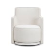 Passe Upcycled Cream Linen Swivel Chair