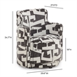 Passe Black Jacquard Swivel Chair