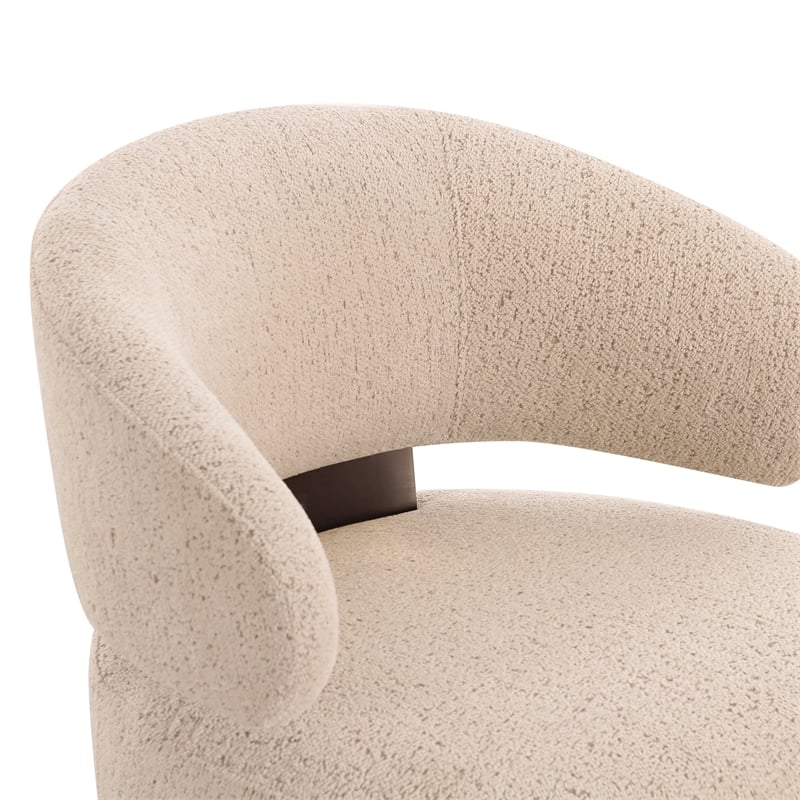 Austin Cream Boucle Swivel Chair