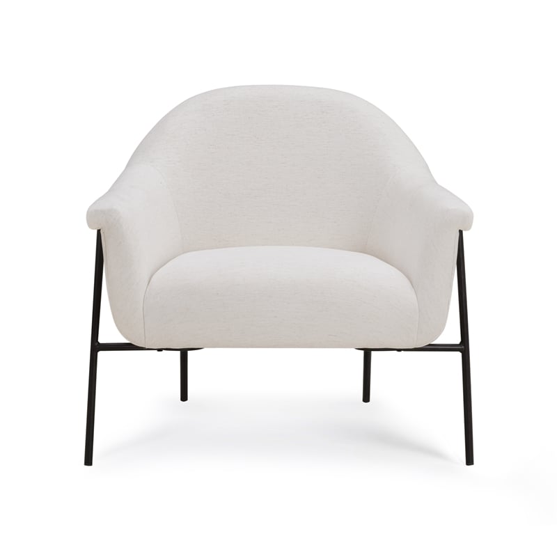 Lua Cream Chenille Accent Chair