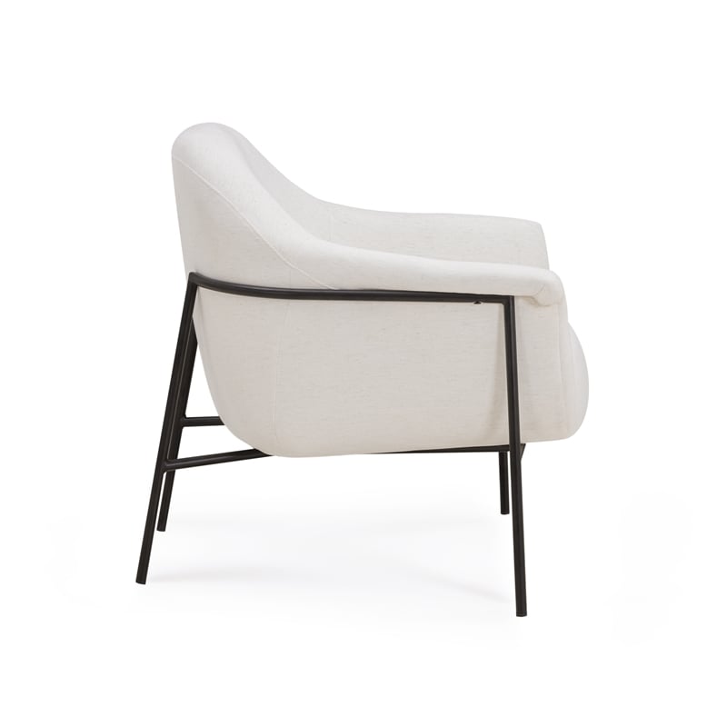 Lua Cream Chenille Accent Chair