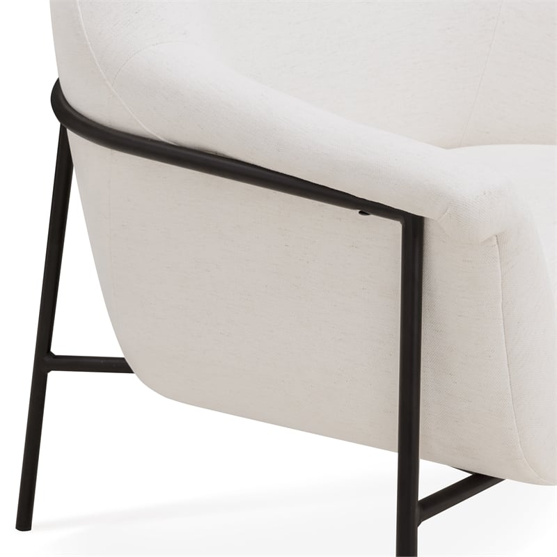 Lua Cream Chenille Accent Chair