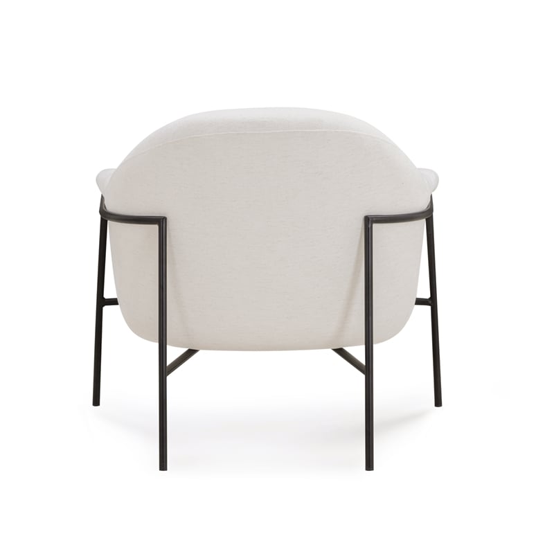 Lua Cream Chenille Accent Chair