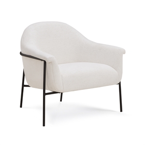 Lua Cream Chenille Accent Chair