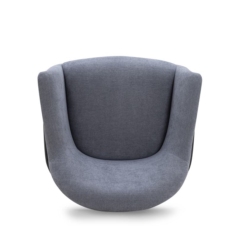 Lua Blue Chenille Accent Chair