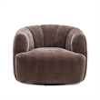 Jasmine Chocolate Upcycled Chenille Swivel Accent Chair