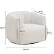 Jasmine Cream Velvet Swivel Accent Chair