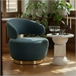 Austin Dark Teal Velvet Swivel Chair