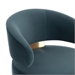 Austin Dark Teal Velvet Swivel Chair