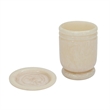 Channeled Tan Swirl Resin Kiddush Cup