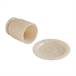 Channeled Tan Swirl Resin Kiddush Cup