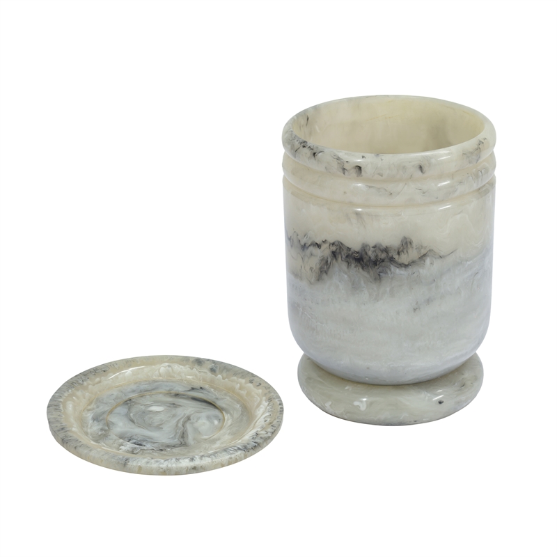 Channeled Onyx Swirl Resin Kiddush Cup
