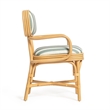 Dorine Mint Green Striped Arm Chair