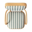 Dorine Mint Green Striped Arm Chair