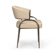 Tatum Taupe Performance Vegan Leather Dining Chair