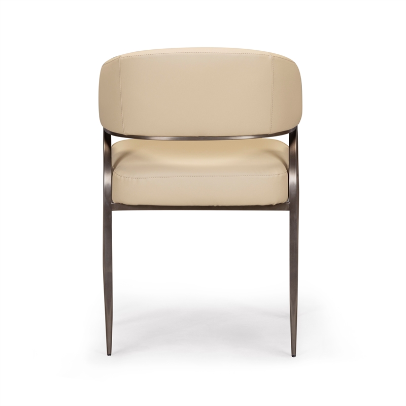 Tatum Taupe Performance Vegan Leather Dining Chair