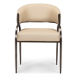 Tatum Taupe Performance Vegan Leather Dining Chair