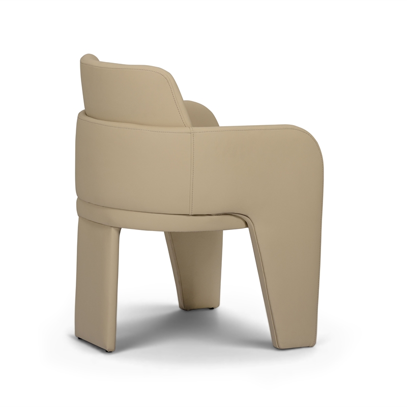 Leo Taupe Performance Vegan Leather Dining Chair