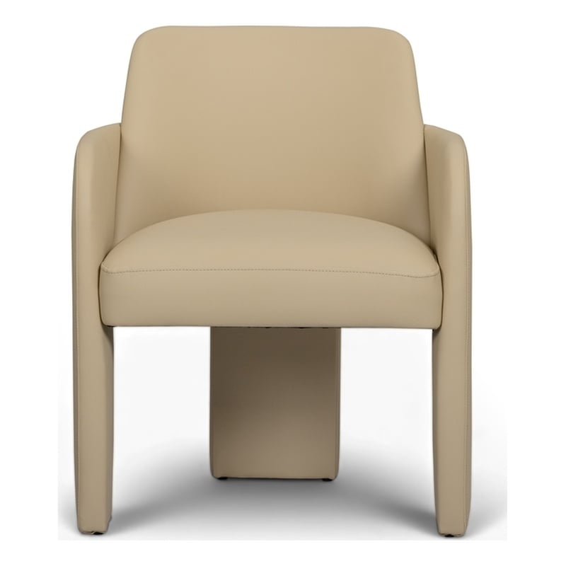 Leo Taupe Performance Vegan Leather Dining Chair
