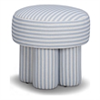 Masha Blue Striped Linen Stool
