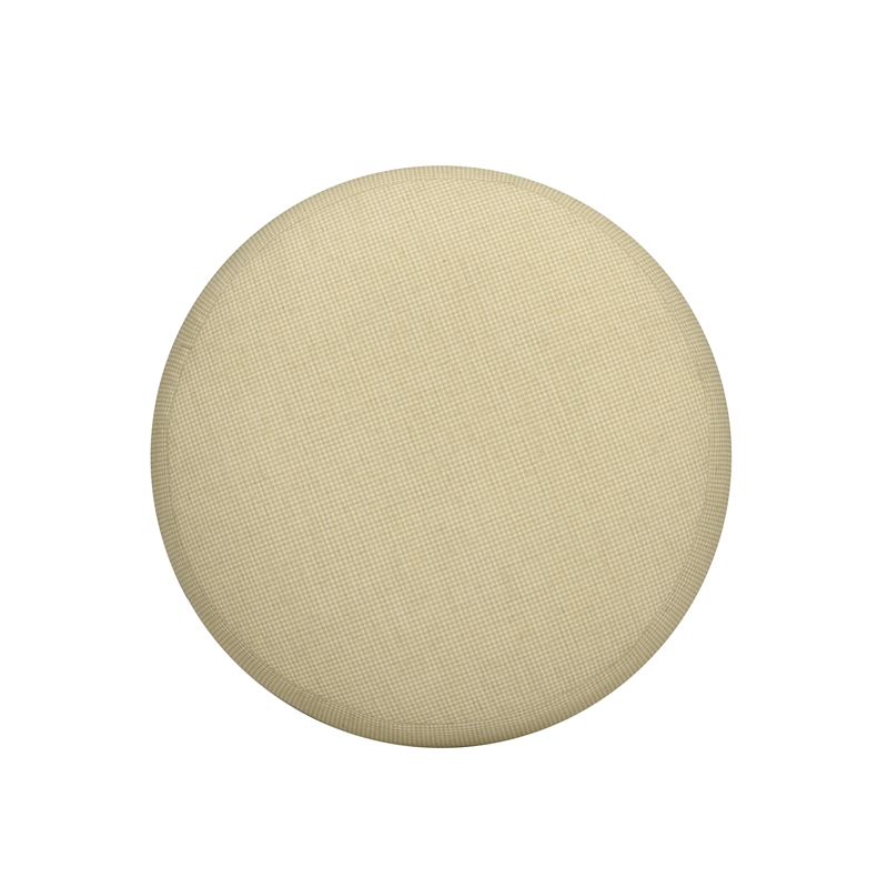 Masha Yellow Homespun Plaid Linen Stool