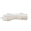 Travie 5-Piece Sand Upcycled Linen Modular Large L-Sectional