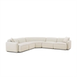 Travie 5-Piece Sand Upcycled Linen Modular Large L-Sectional