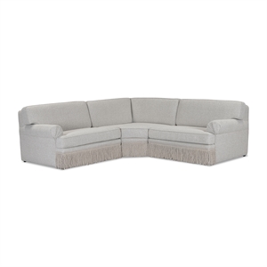 Yvette Warm Grey Boucle 3-Piece L Sectional