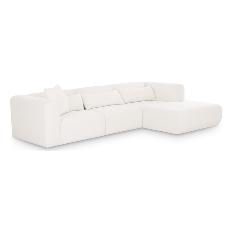 Tarra Cream Chenille Modular RAF Sectional