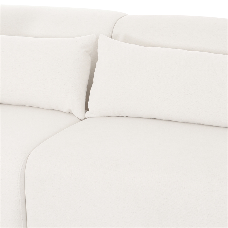 Tarra Cream Chenille Modular LAF Sectional