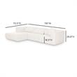 Tarra Cream Chenille Modular LAF Sectional