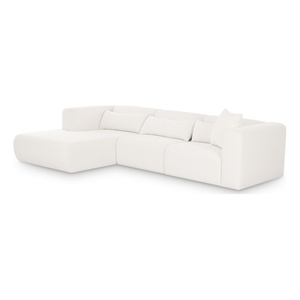 Tarra Cream Chenille Modular LAF Sectional
